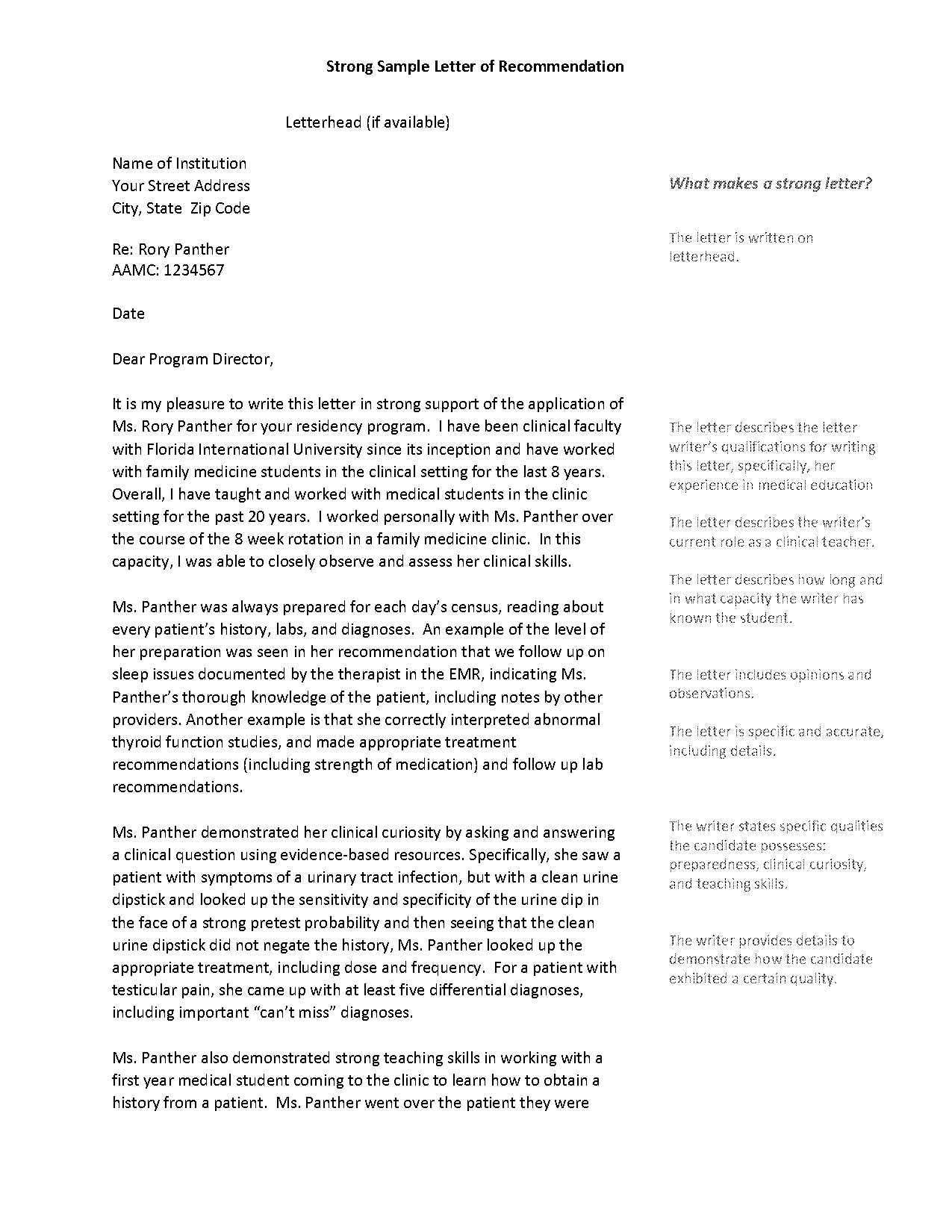 letter of recommendation for student scholarship example