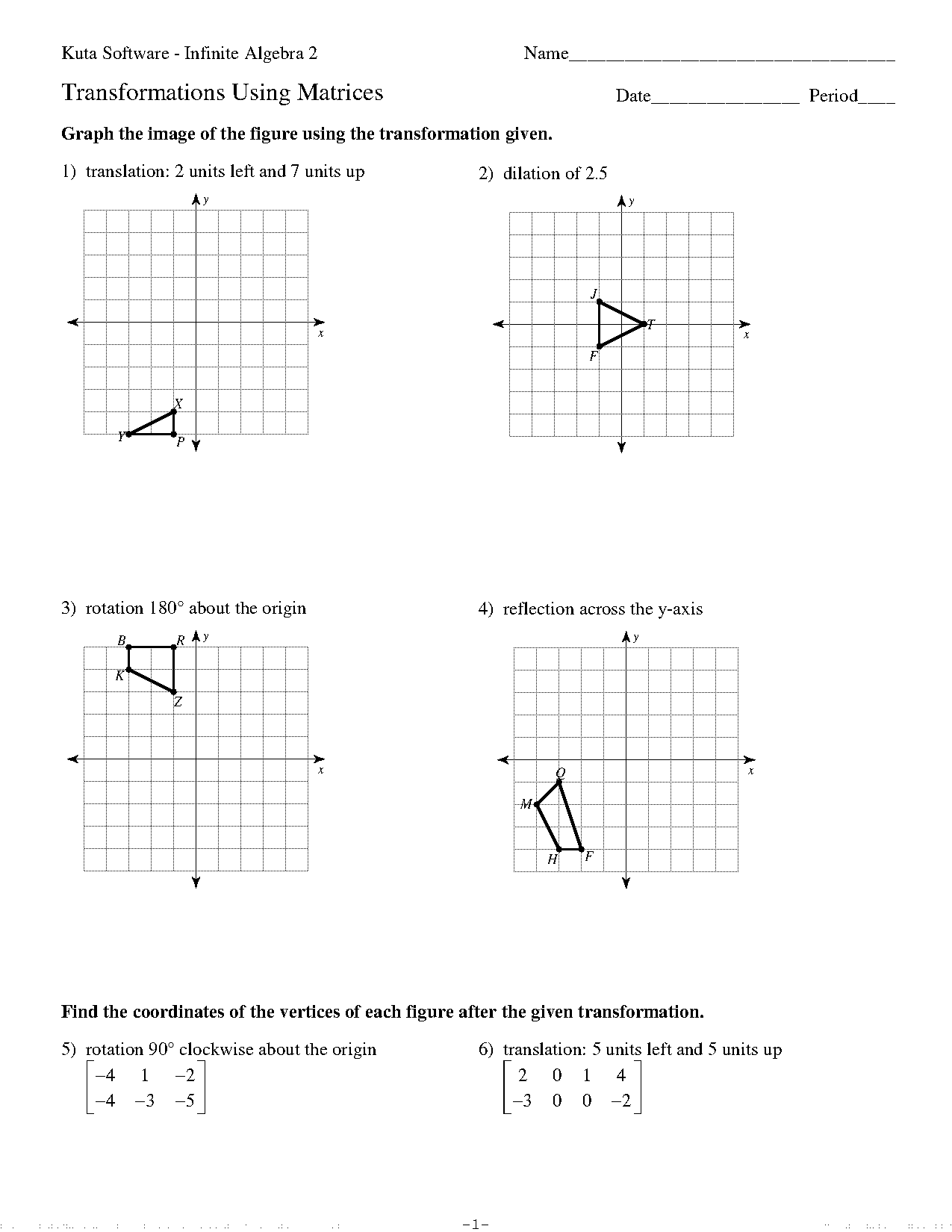 dilations practice worksheet kuta