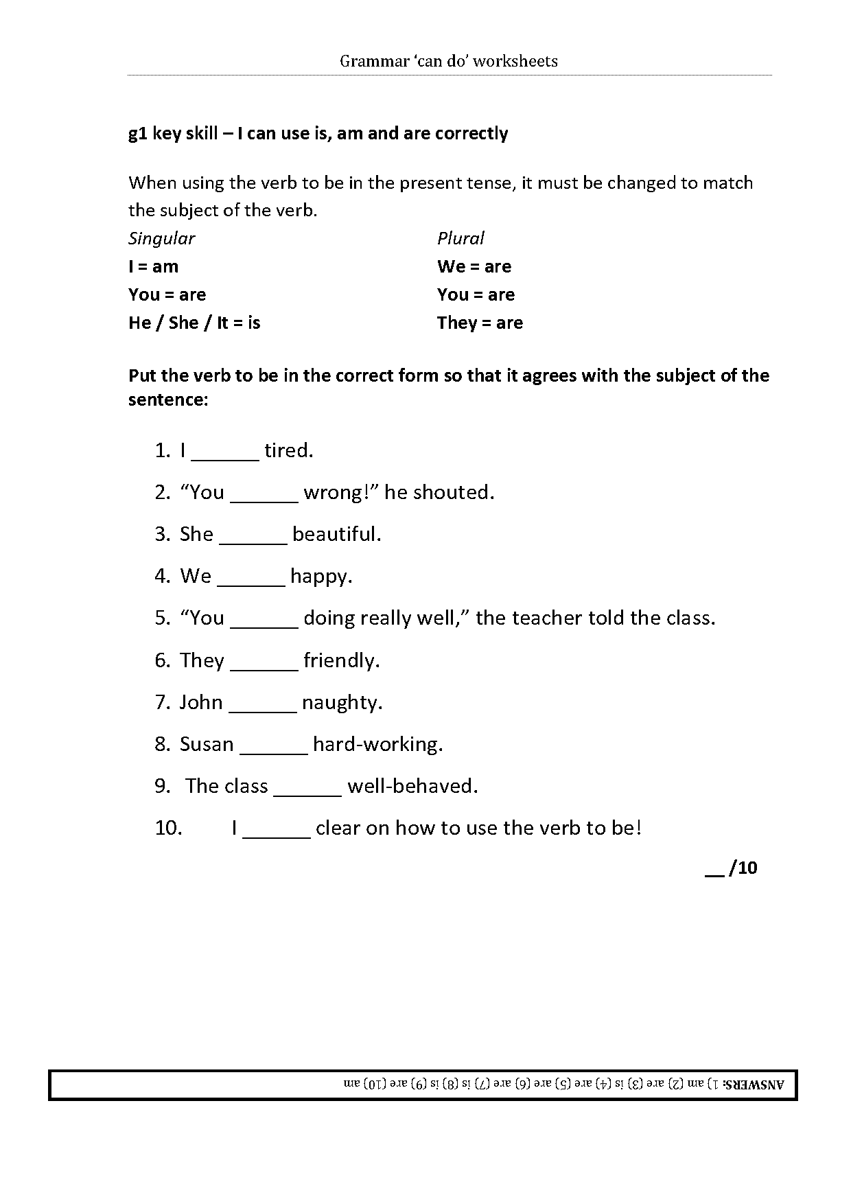 match past and present verbs