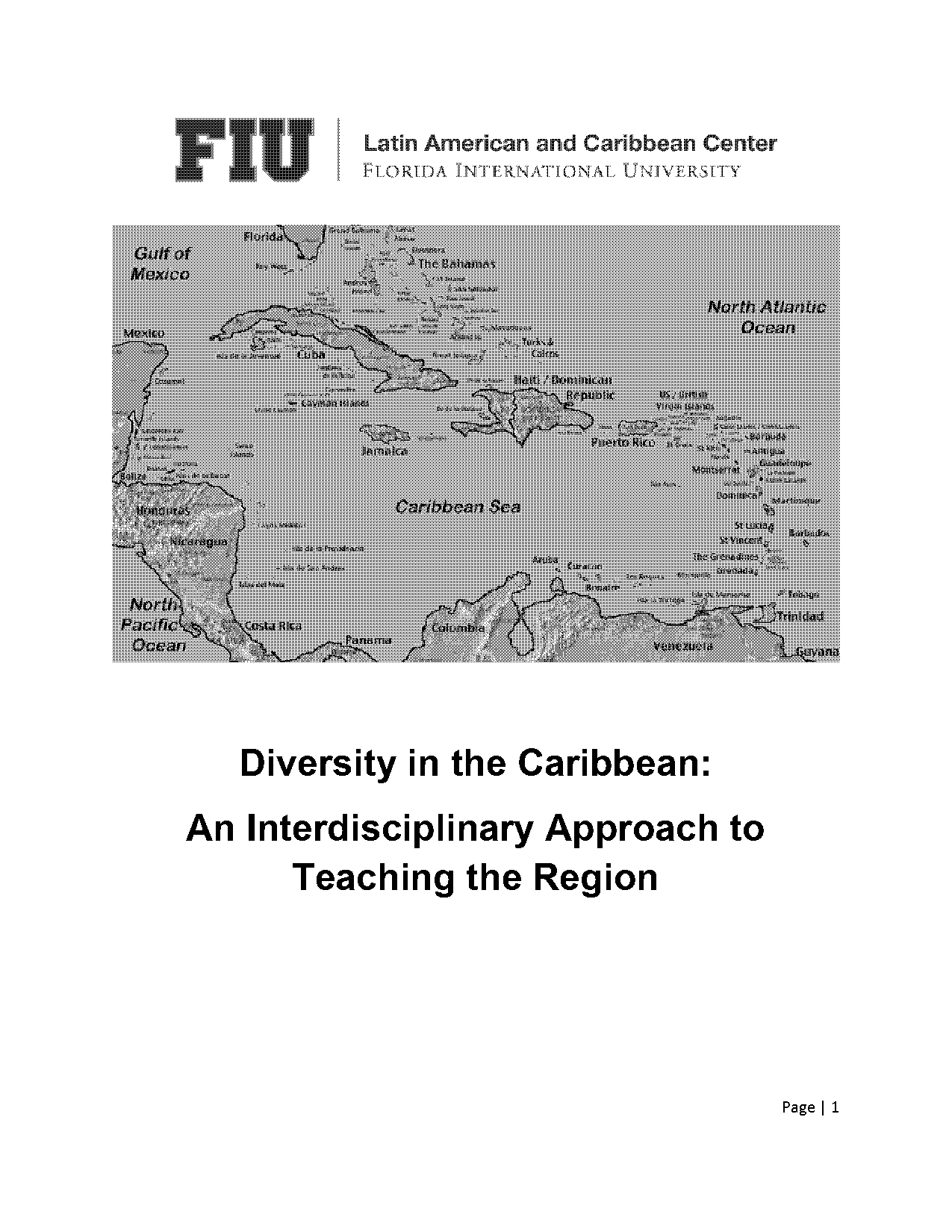 caribbean islands map blank with labels