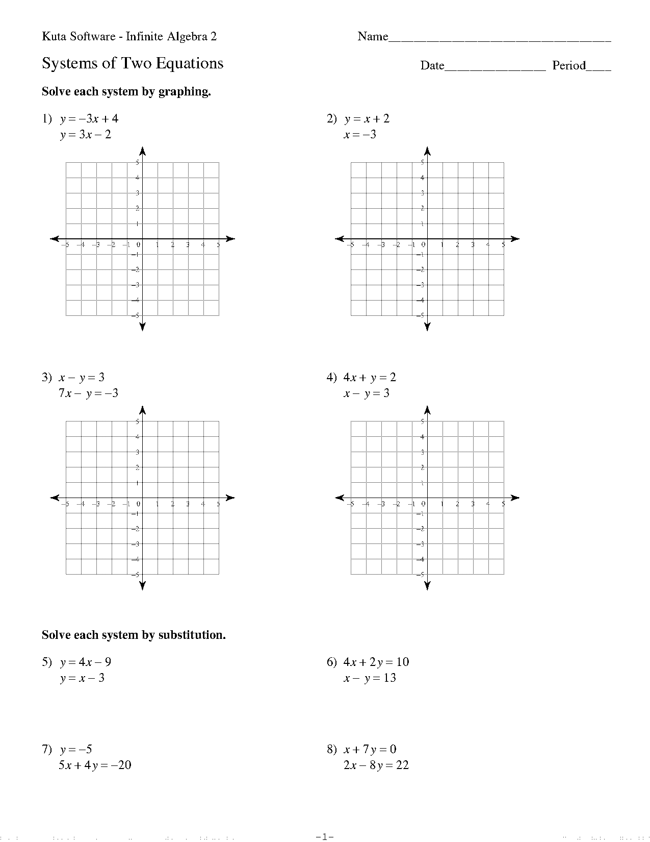 writing and solving systems of equations quiz worksheet