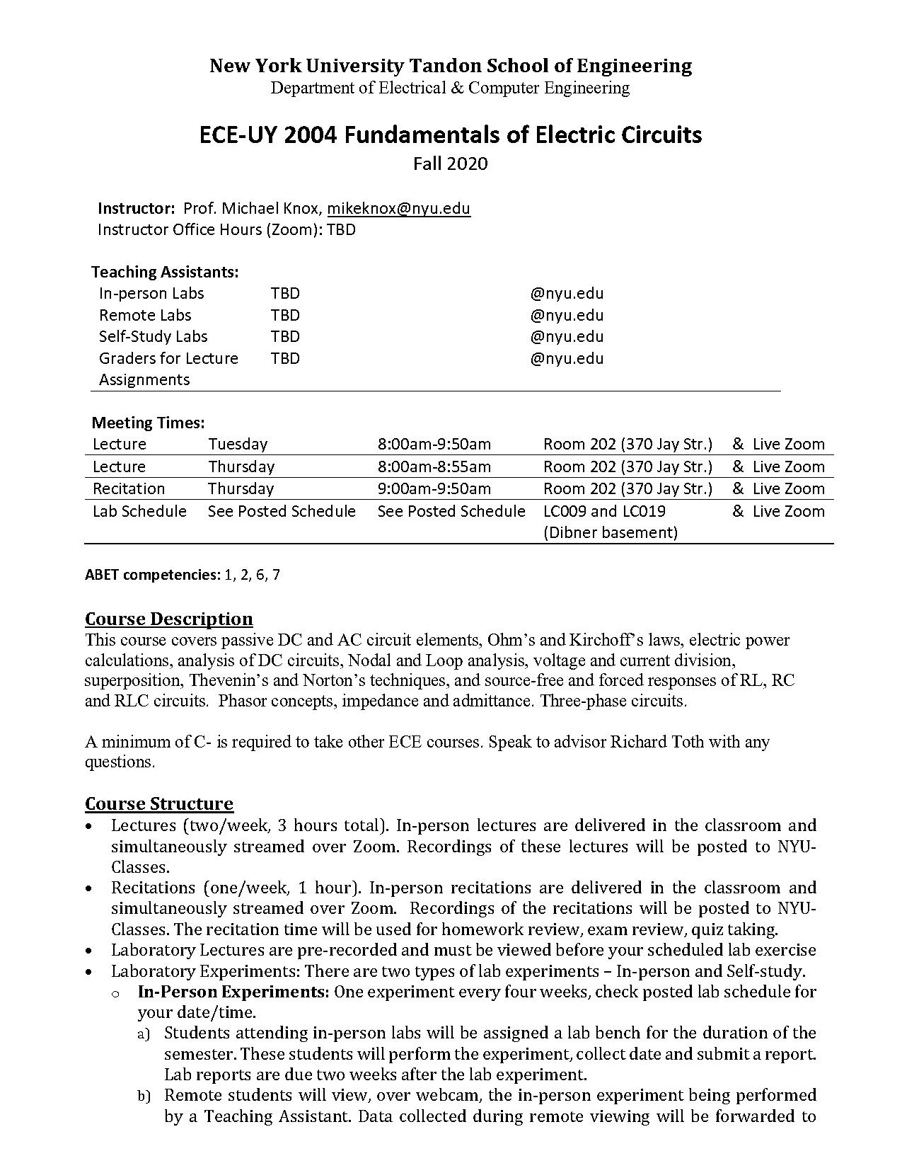 energy and power in an electric circuits lab report