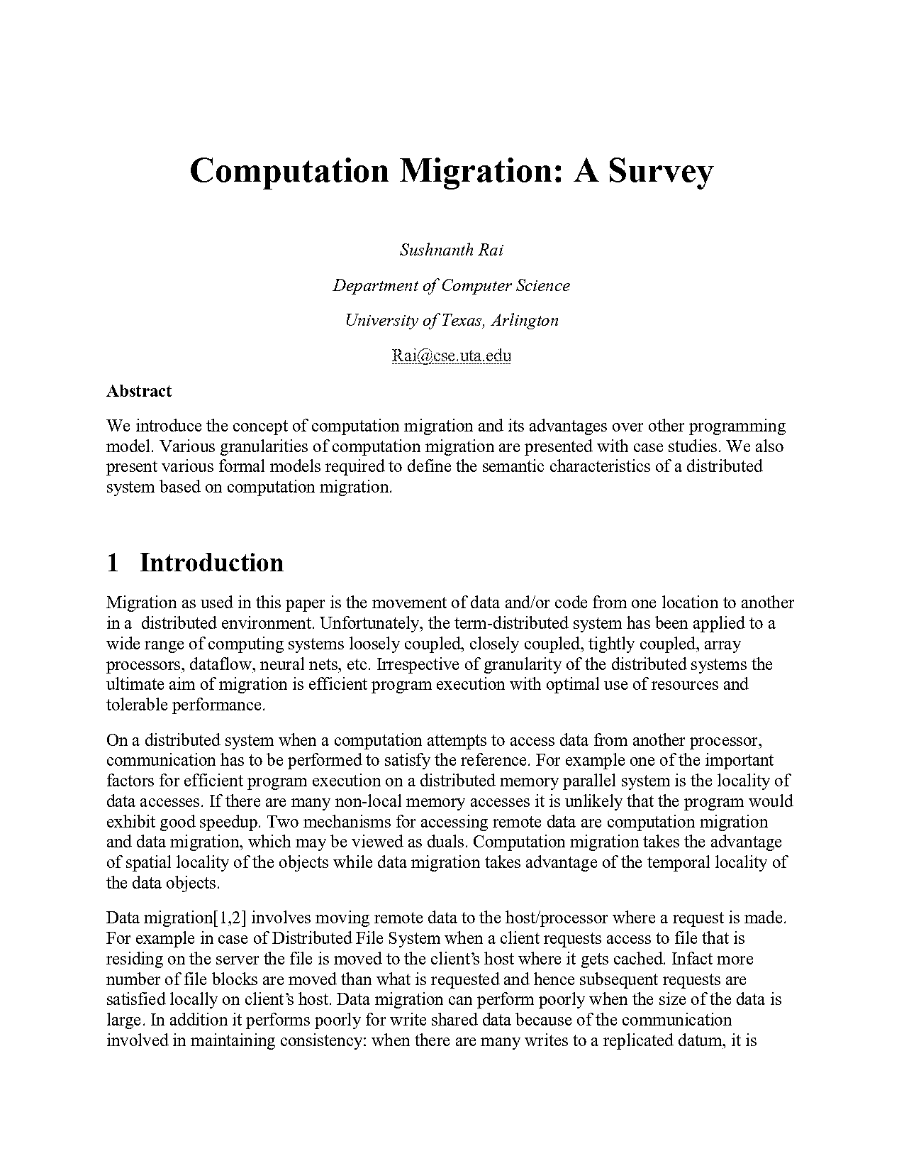 code migration in distributed system pdf