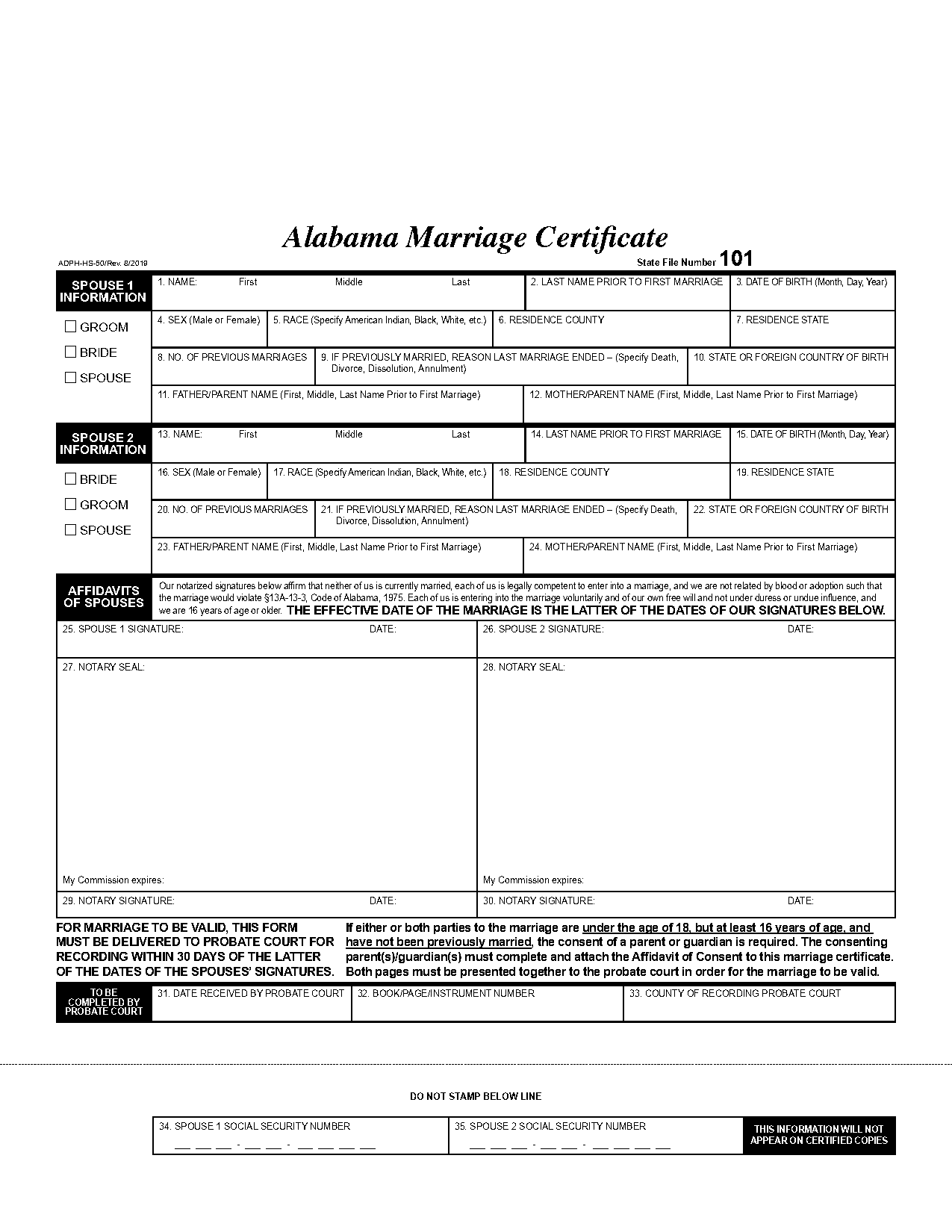 free fake marriage certificates