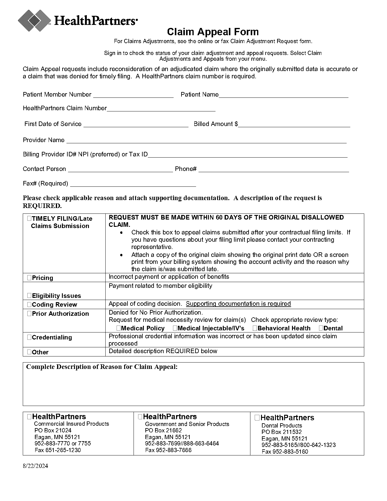 cigna claim appeal form