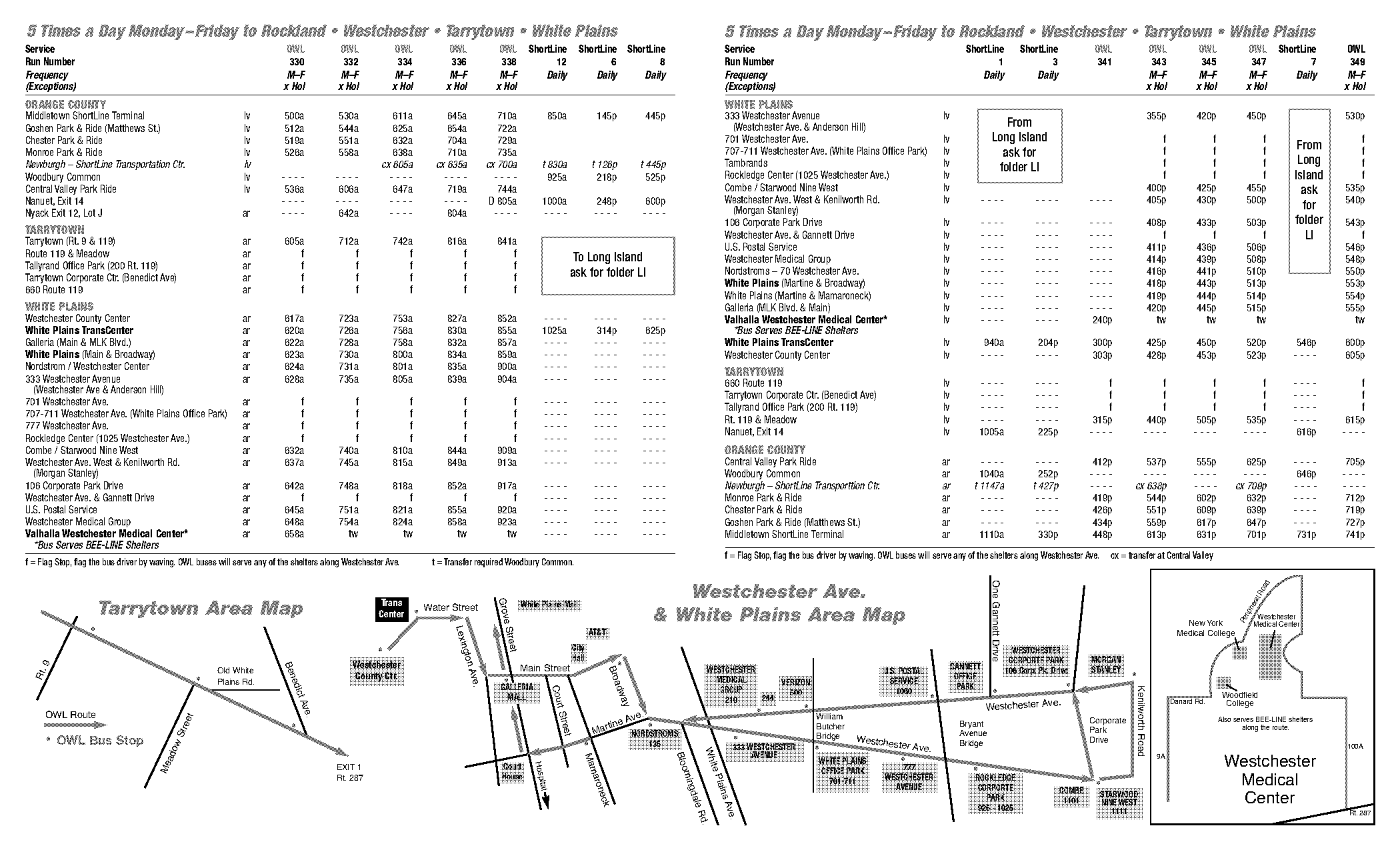 westchester airport terminal map