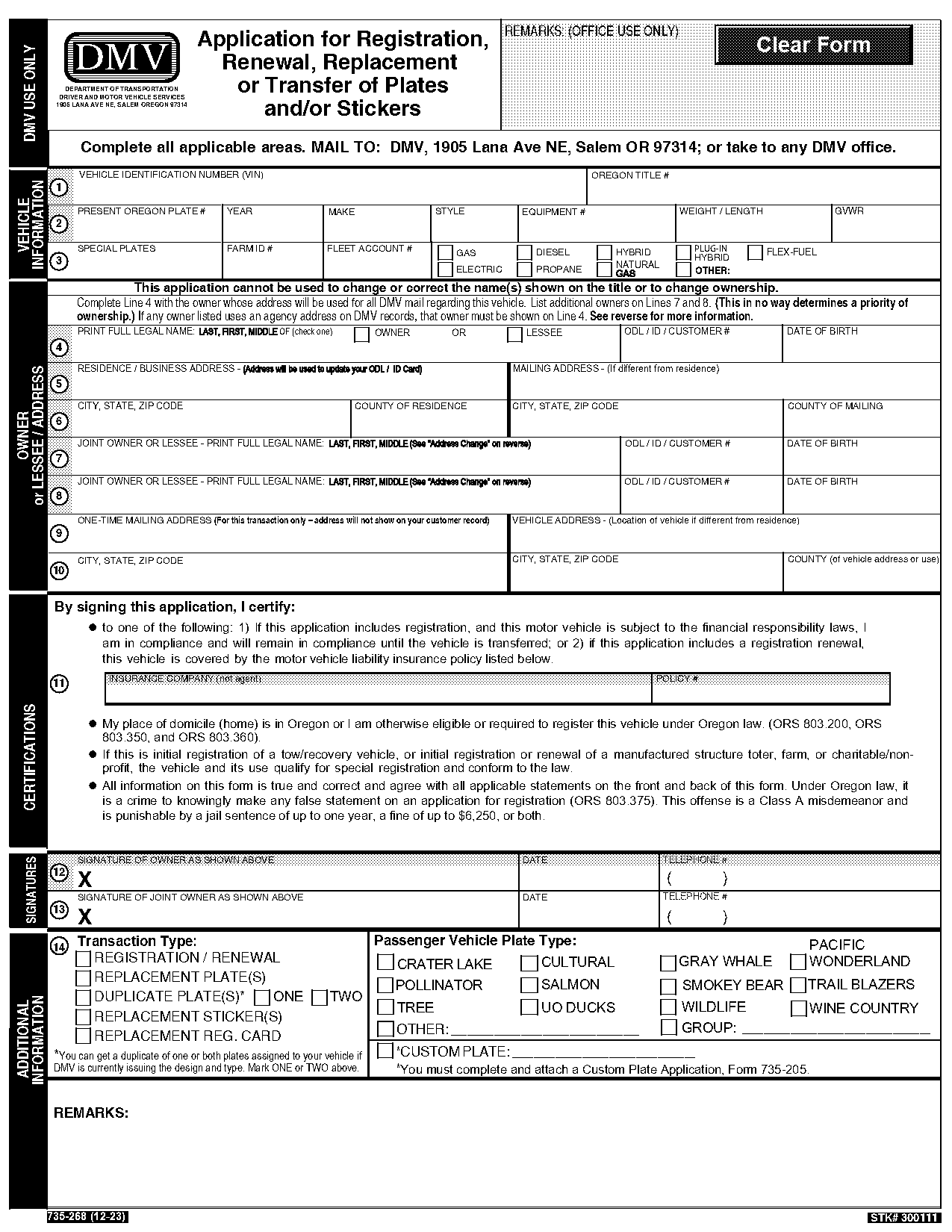 what do i need to renew car tags