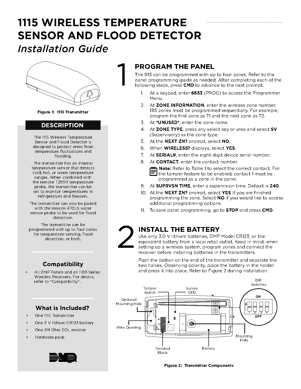 wireless temperature transmitter and receiver