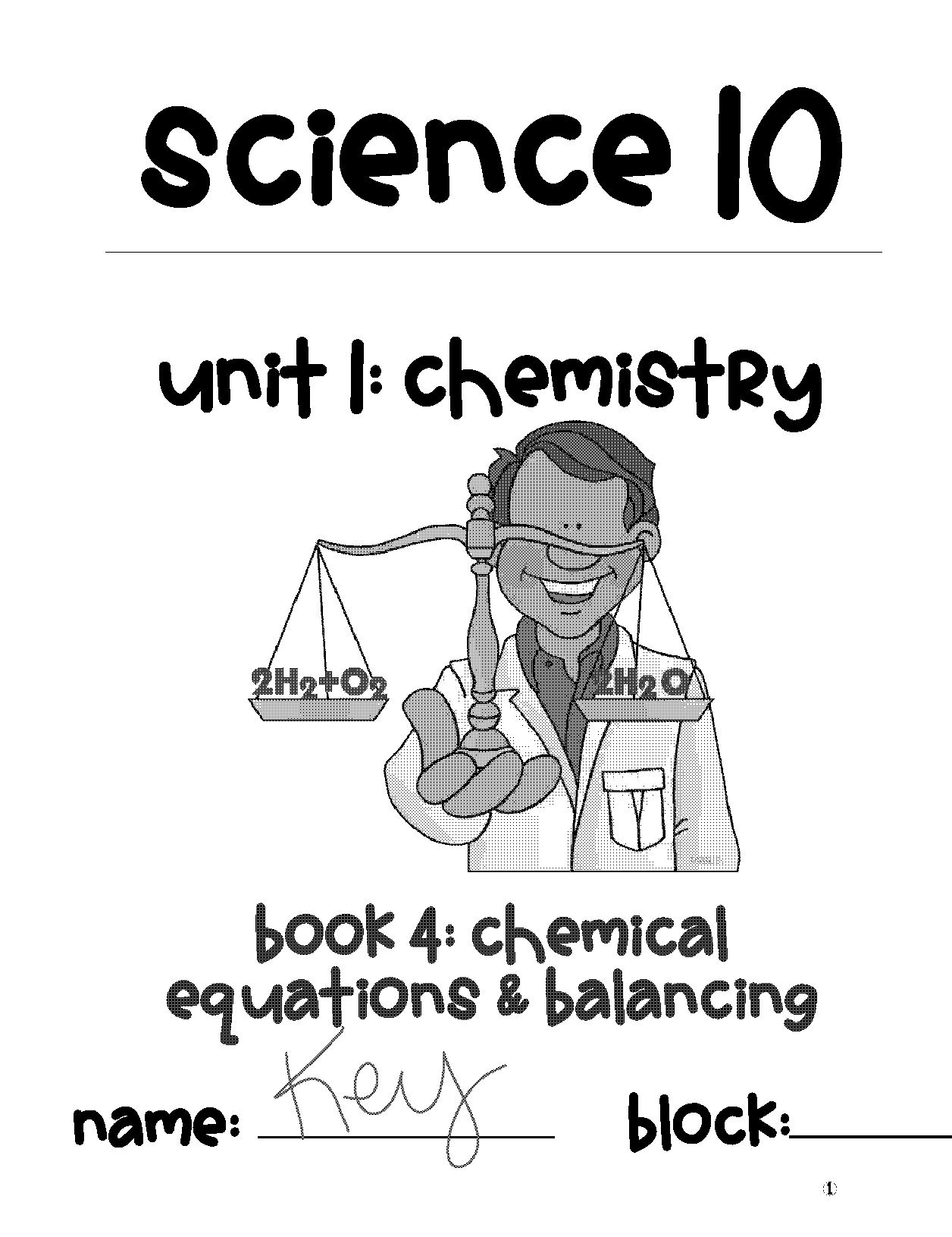 balancing and interpreting chemical equations worksheet answers