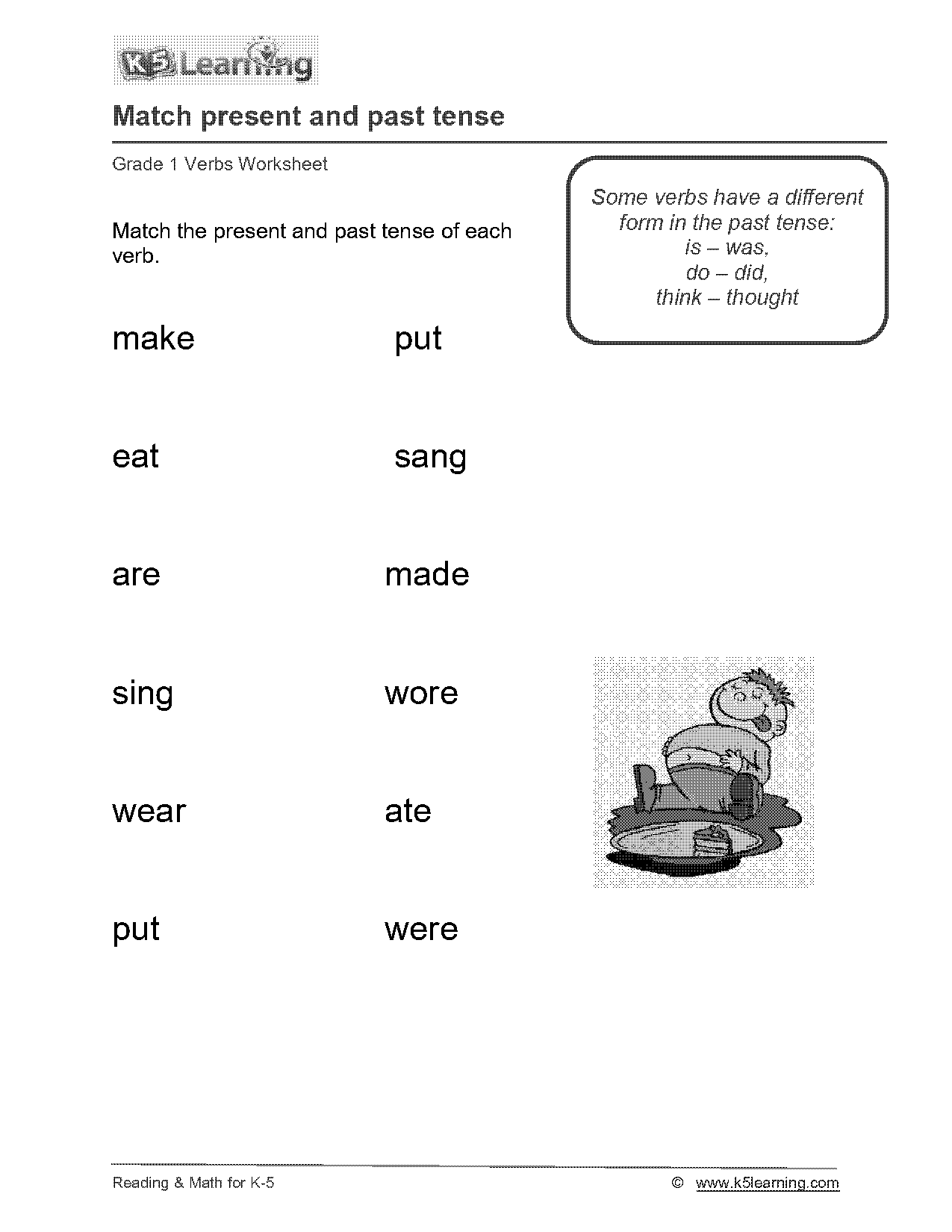 match past and present verbs