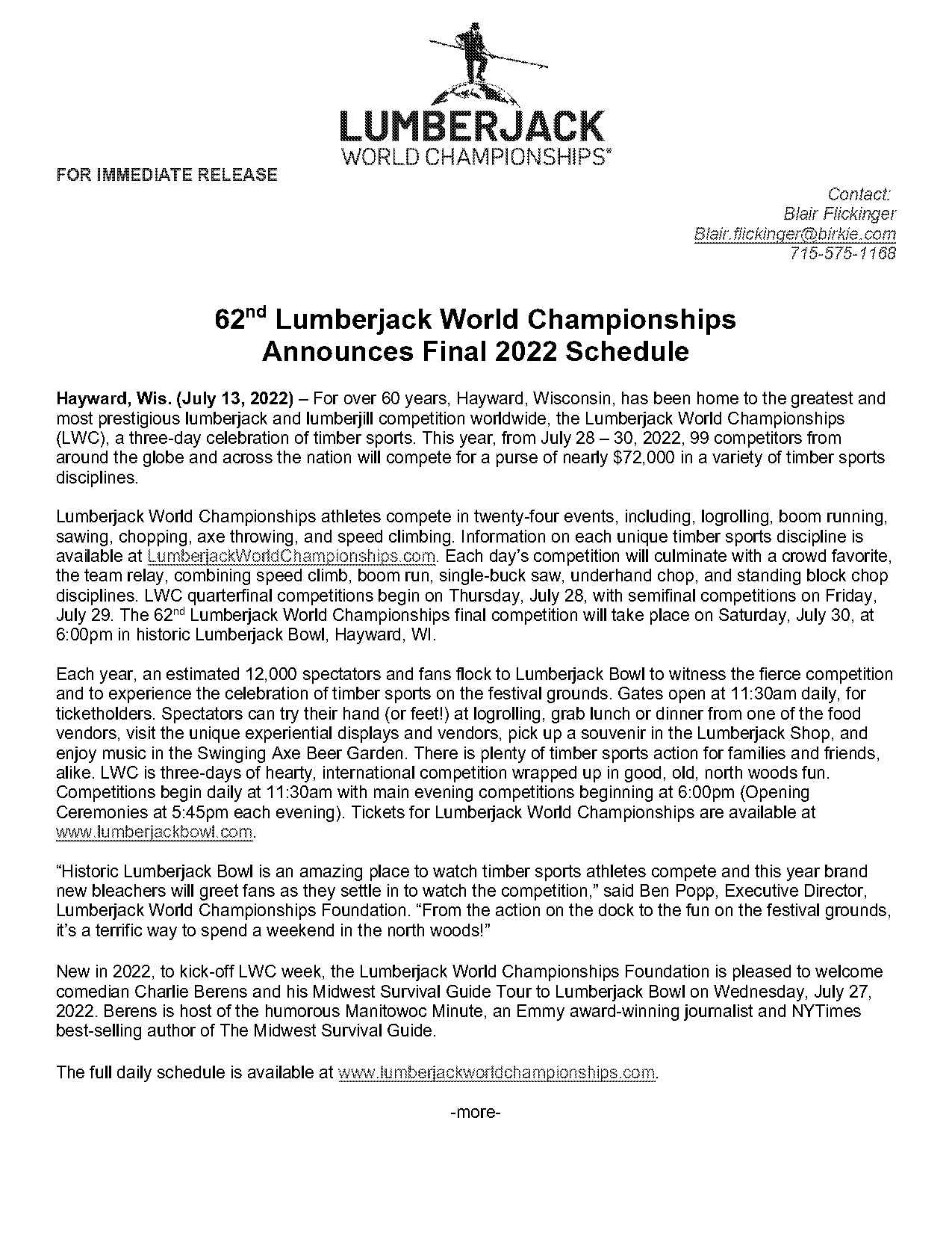 lumberjack world championships ticket prices