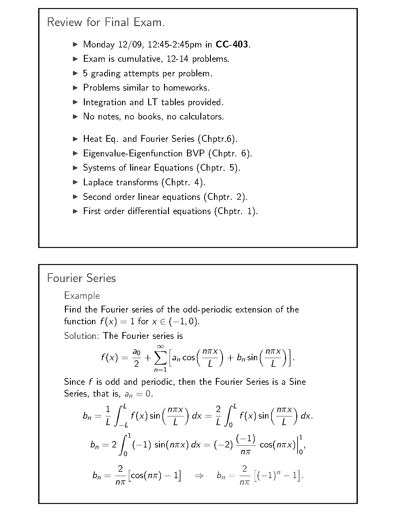 fourier series problems and solution pdf