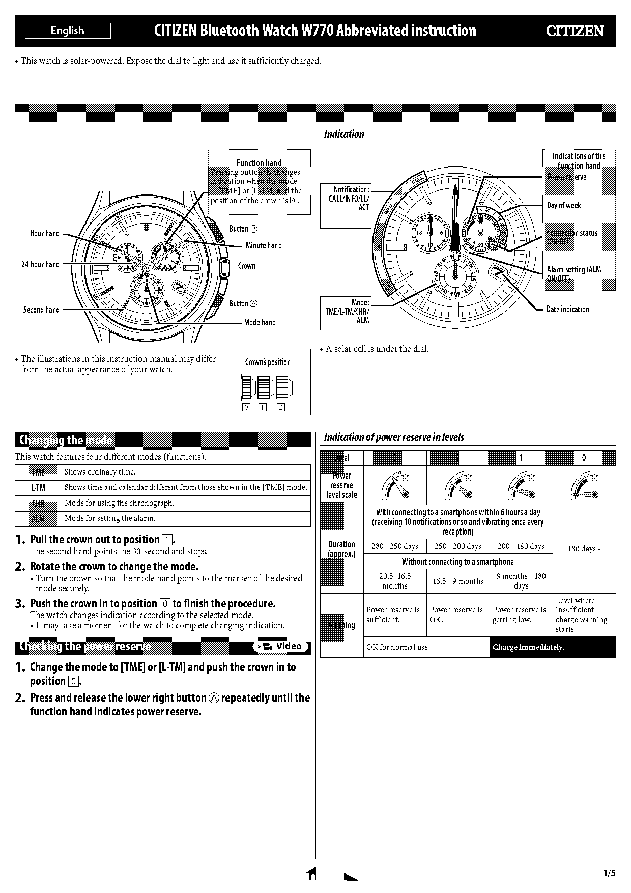 citizen eco drive proximity manual