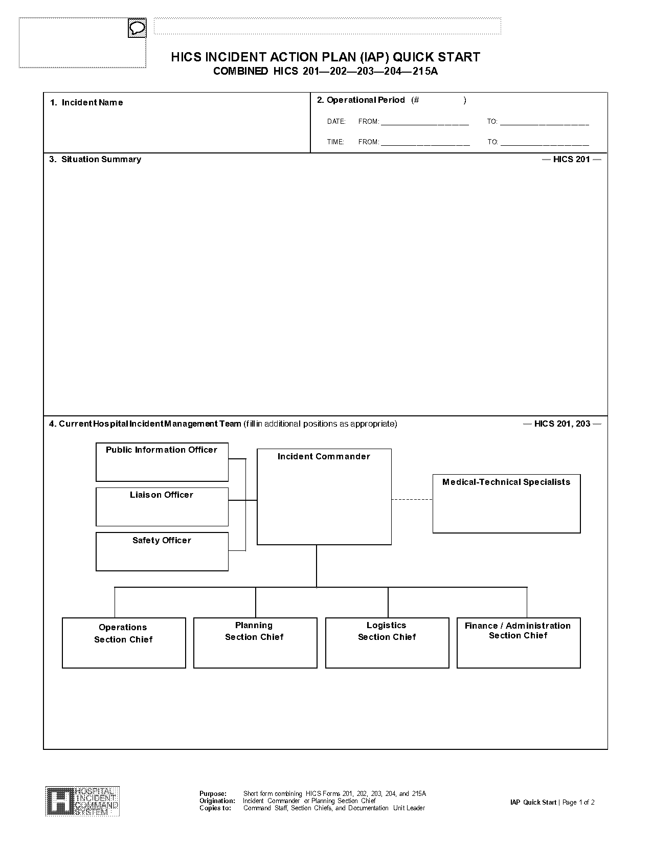 incident action plan iap quick start