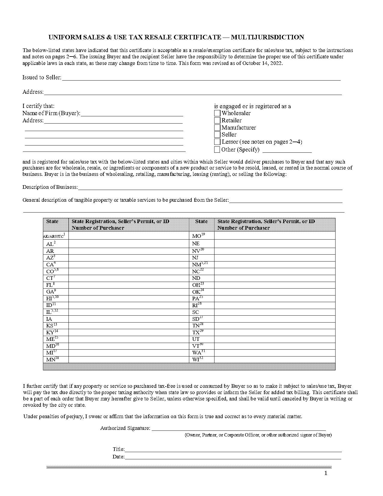 how long is a texas sales certificate good for