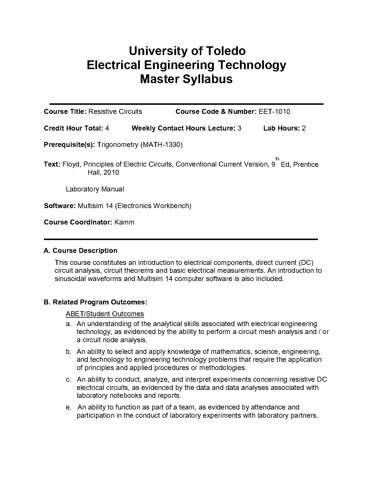 energy and power in an electric circuits lab report