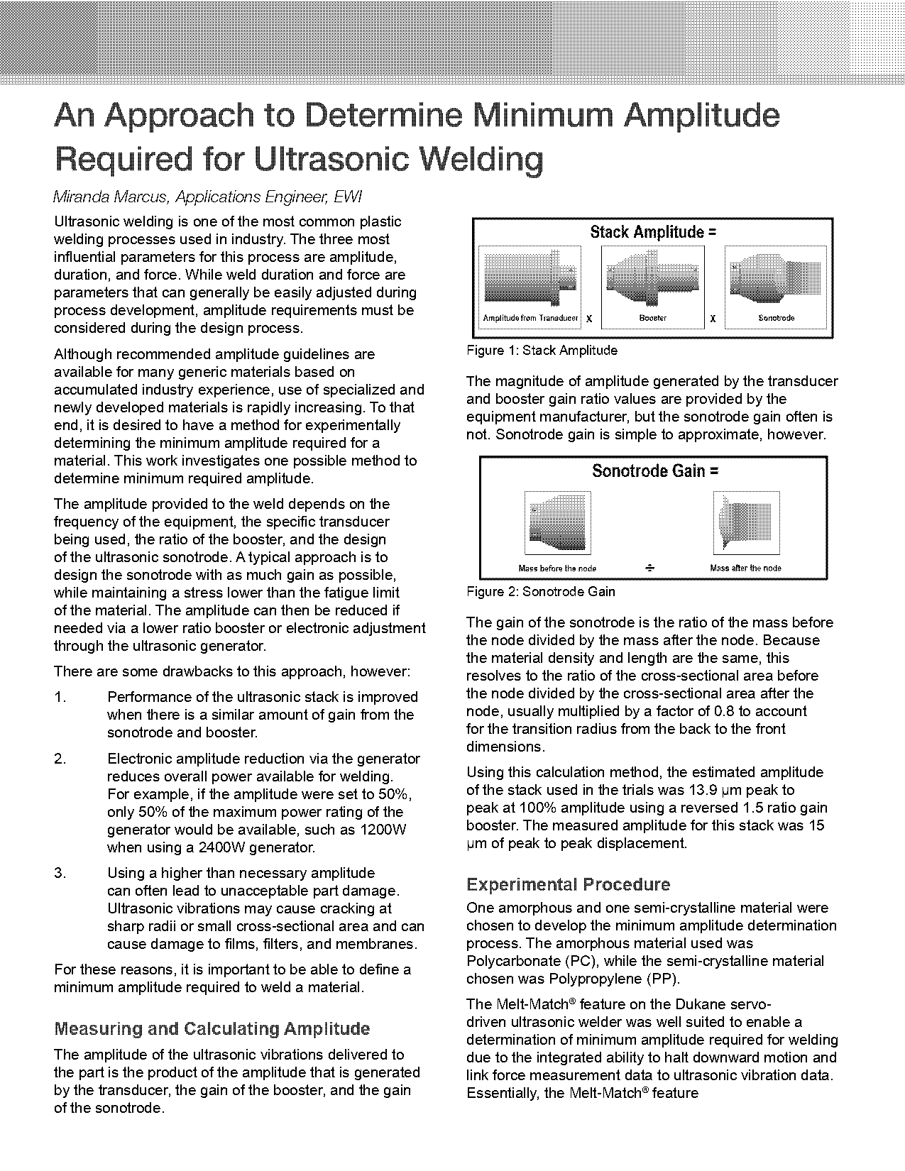 ultrasonic welding process applications