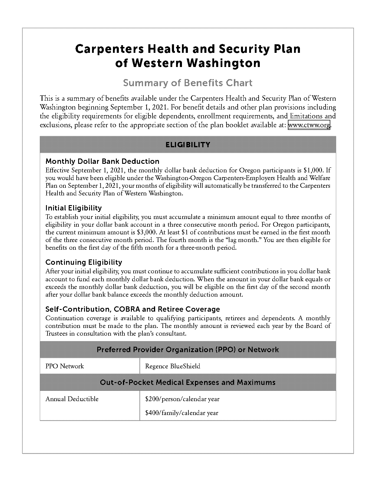 carpenters health and security plan of western washington