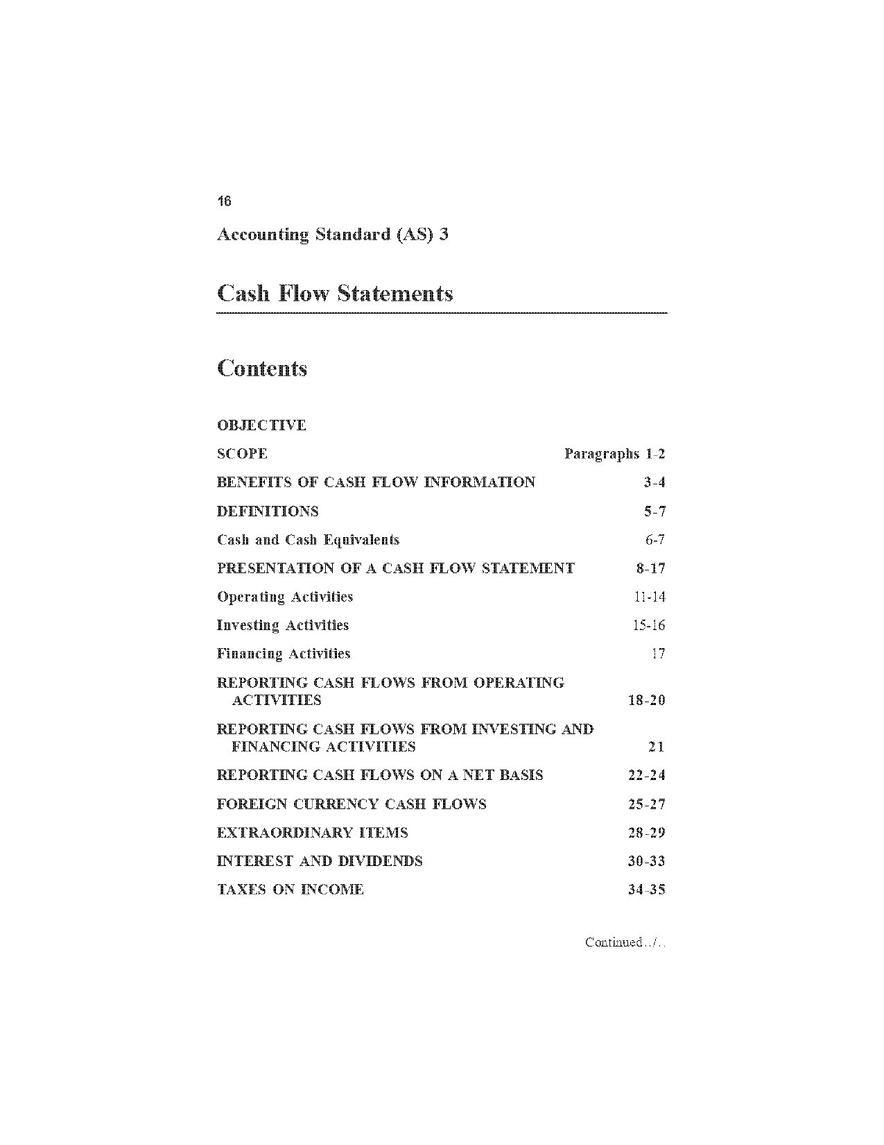 advance tax treatment in cash flow statement