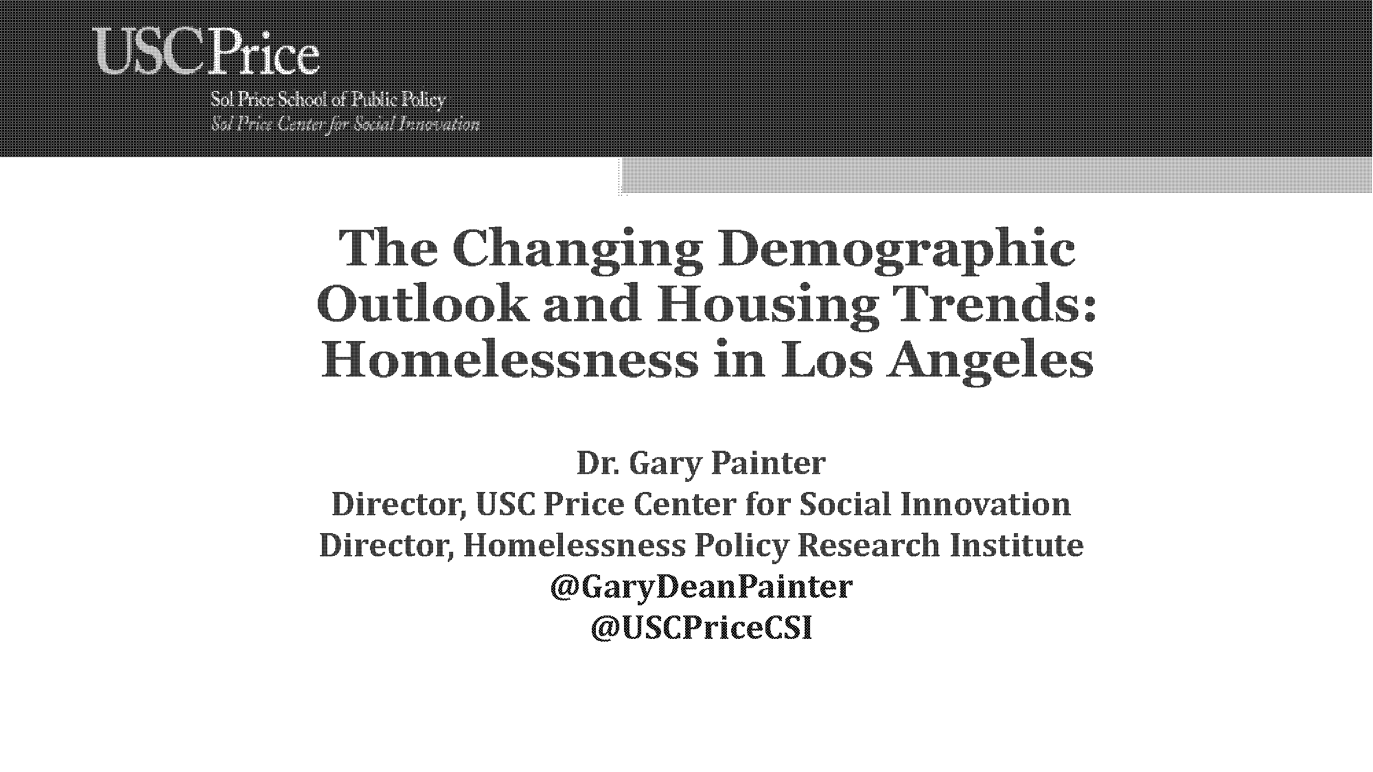 homelessness policy research institute at the university of southern california