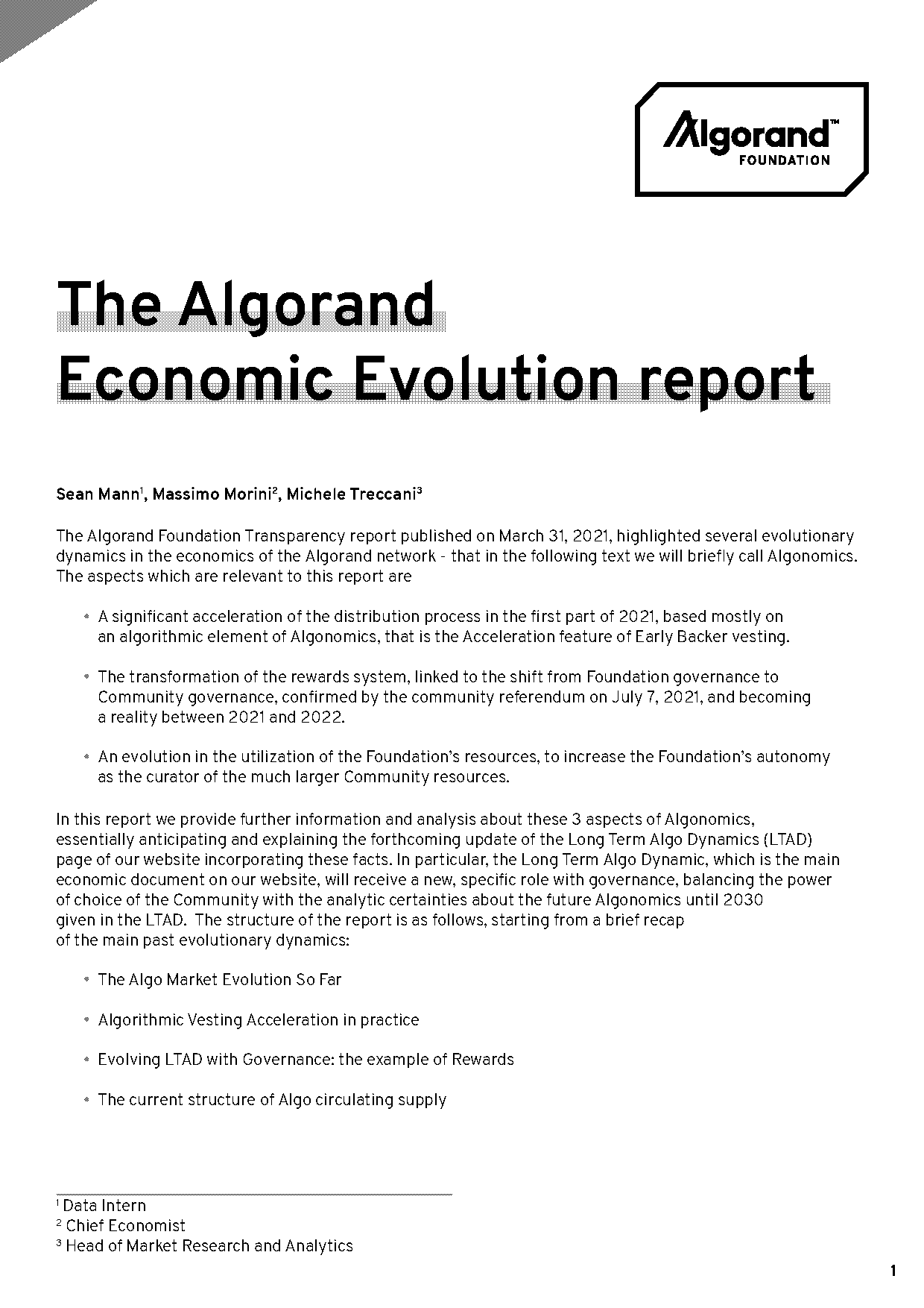 algorand long term investment