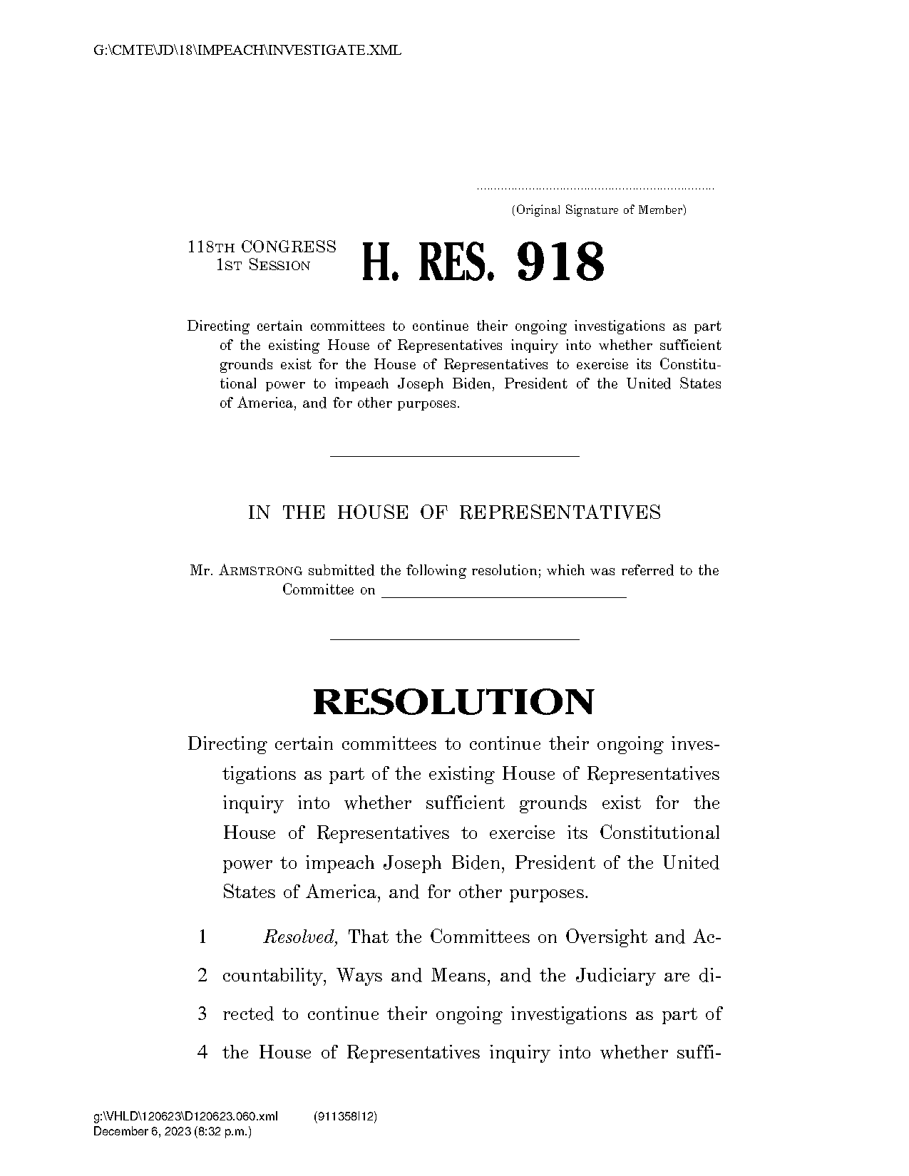 impeachment inquiry schedule testimony today