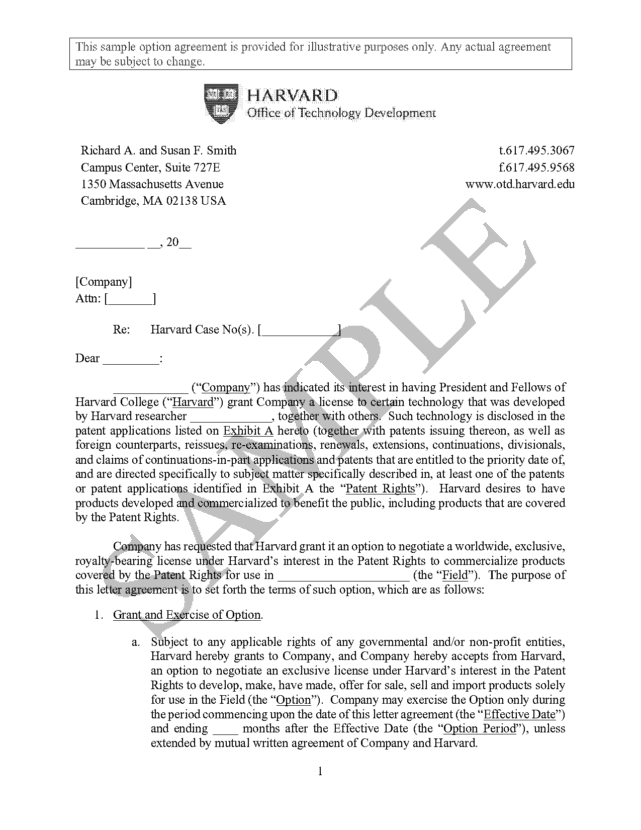 agreement letter format for business