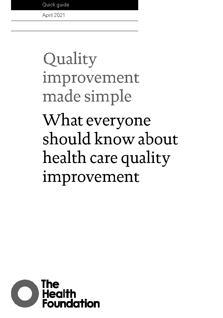 a key driver model health care qi plan