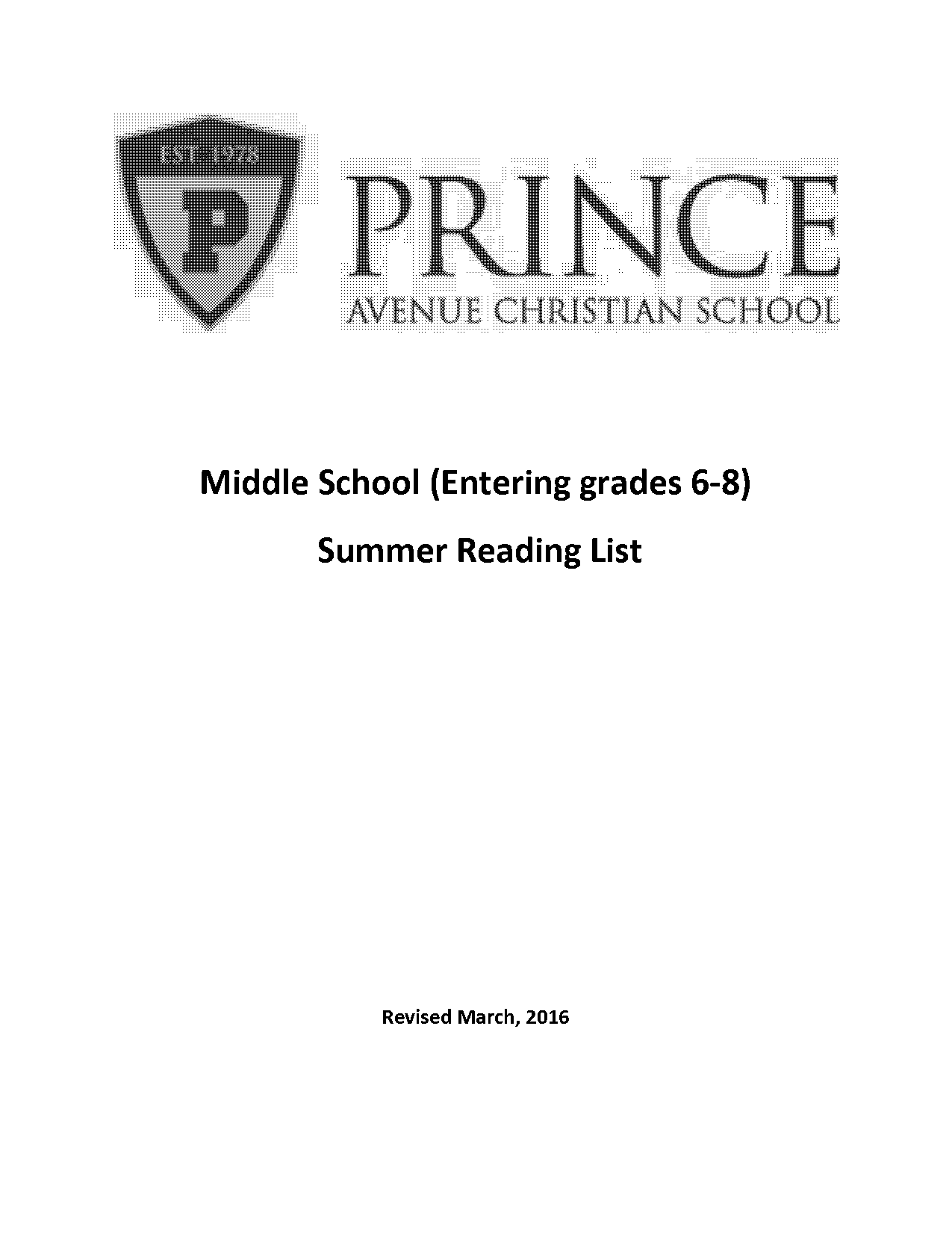 middle school assigned reading