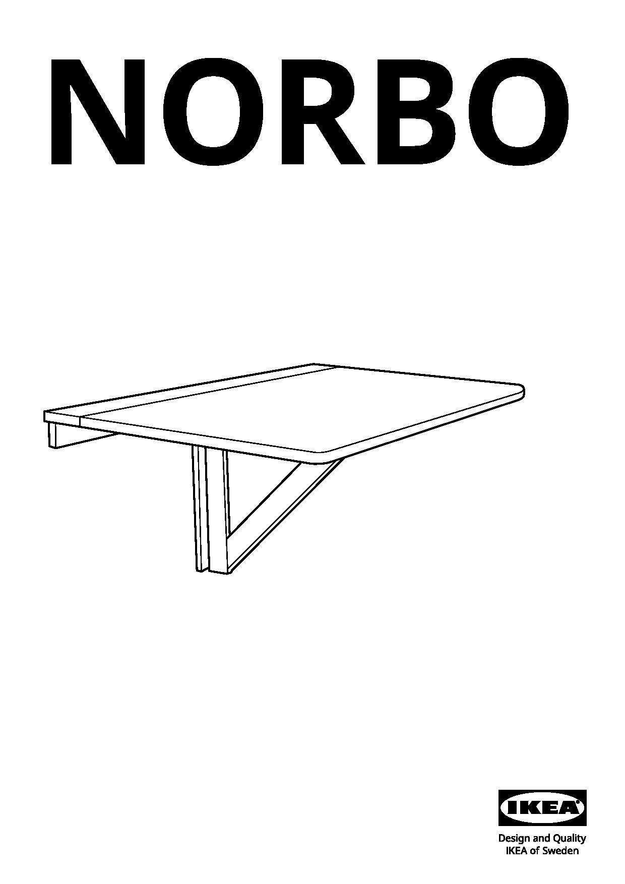 norbo wall mounted drop leaf table