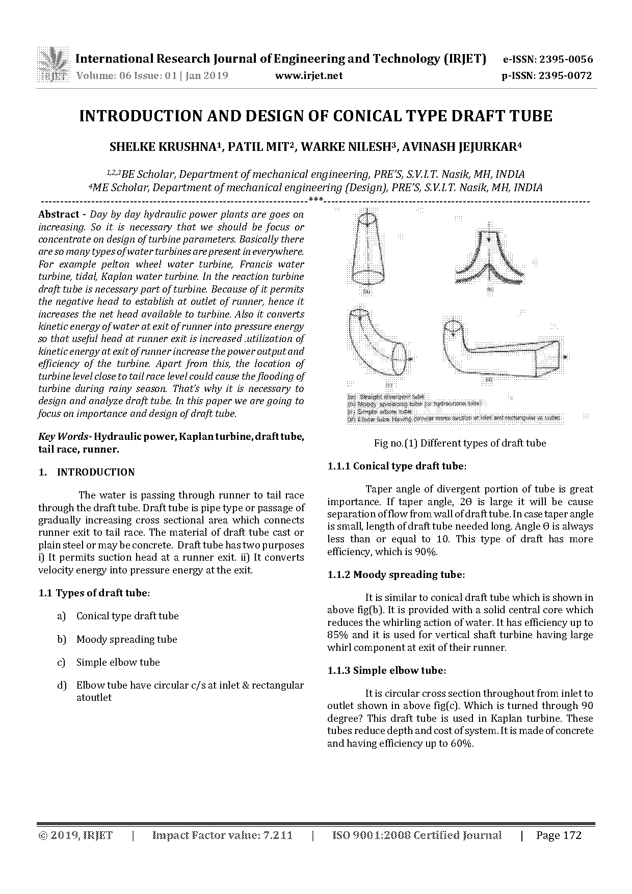 draft tube design pdf